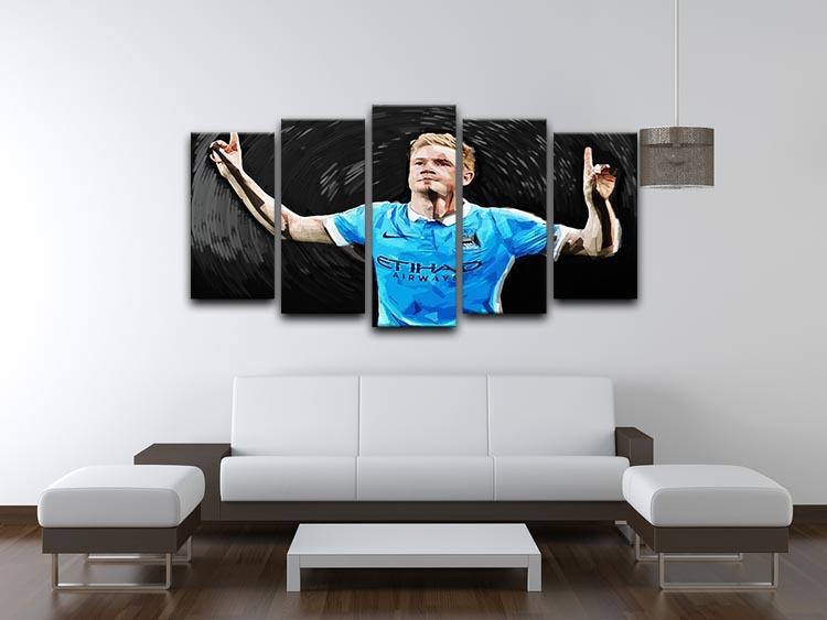 Kevin De Bryne Man City 5 Split Panel Canvas - Canvas Art Rocks - 3