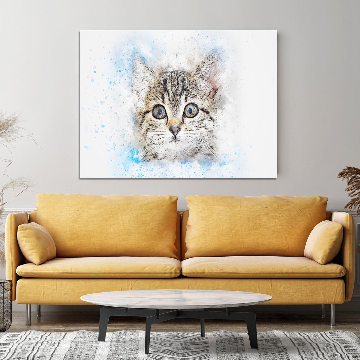 Kitten Painting Canvas Print or Poster
