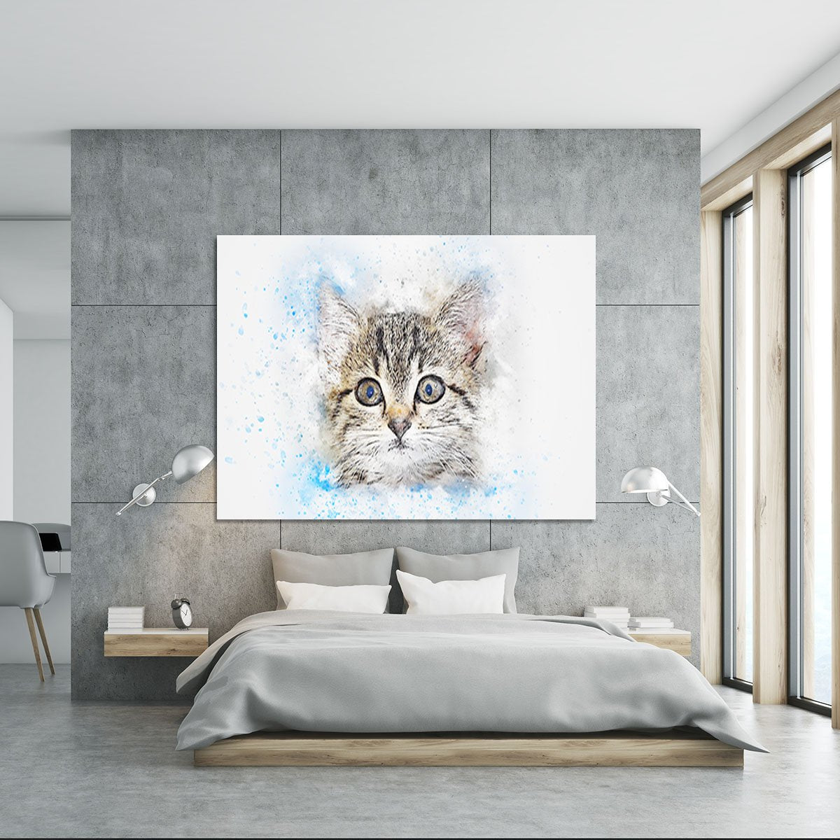 Kitten Painting Canvas Print or Poster