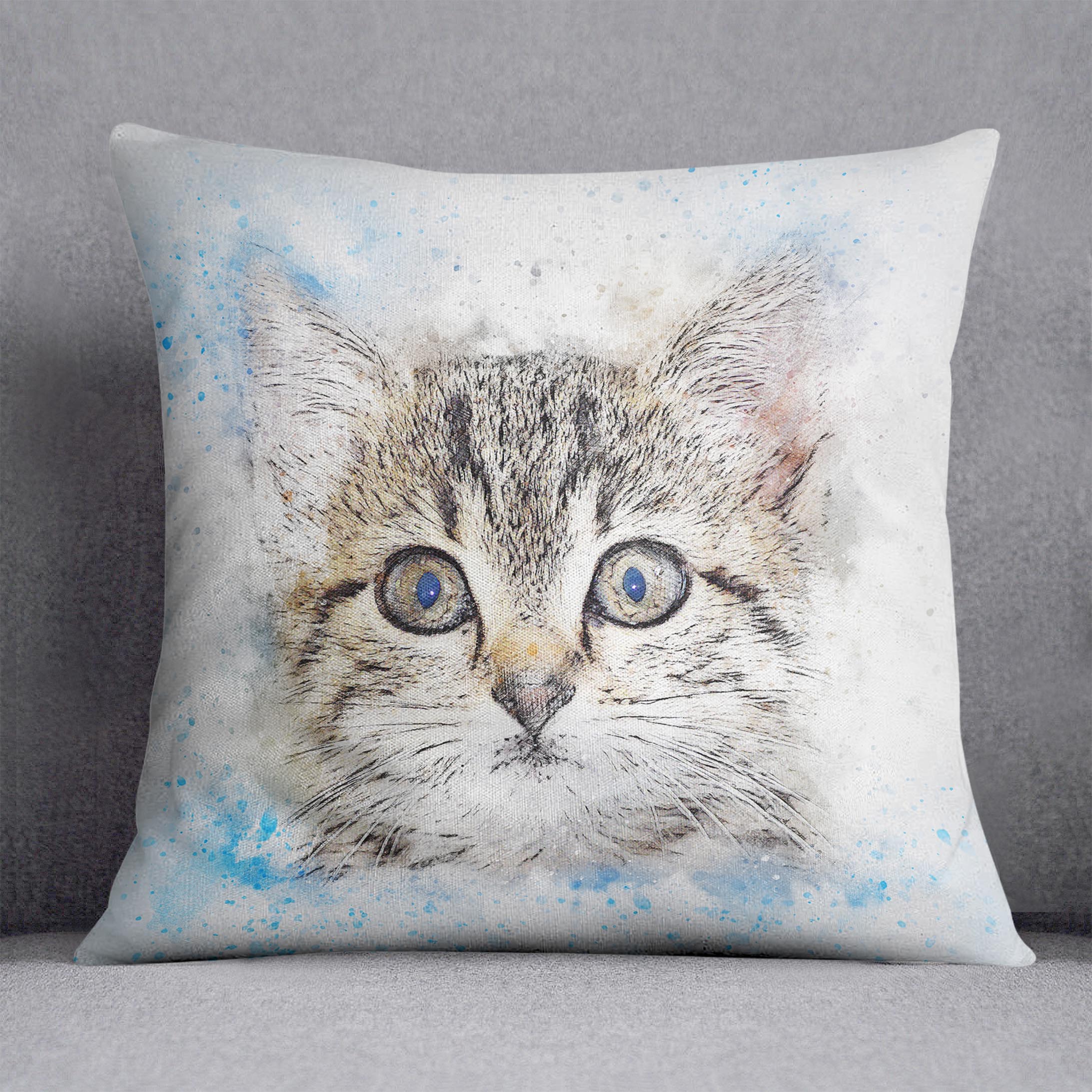 Kitten Painting Cushion