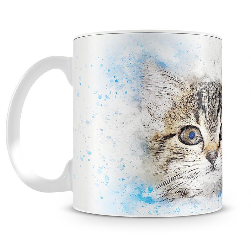 Kitten Painting Mug - Canvas Art Rocks - 2