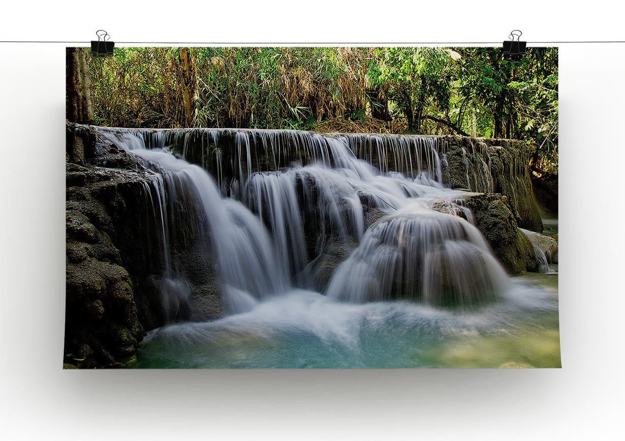 Kuang Si-Falls Print - Canvas Art Rocks - 2