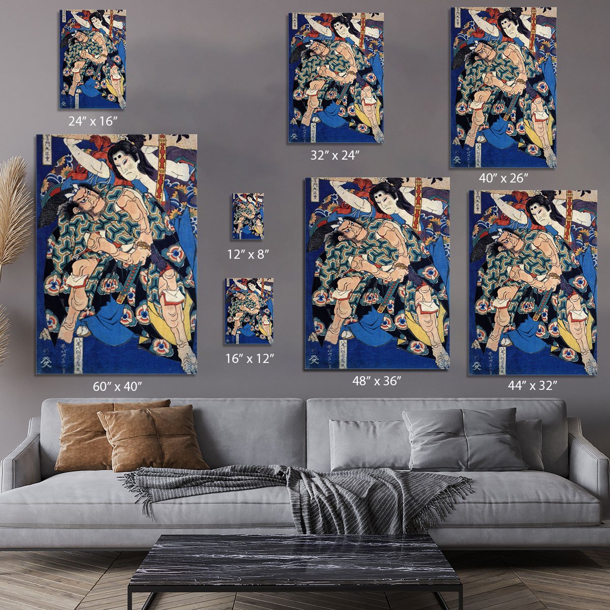 Kusunuki Tamonmaru by Hokusai Canvas Print or Poster