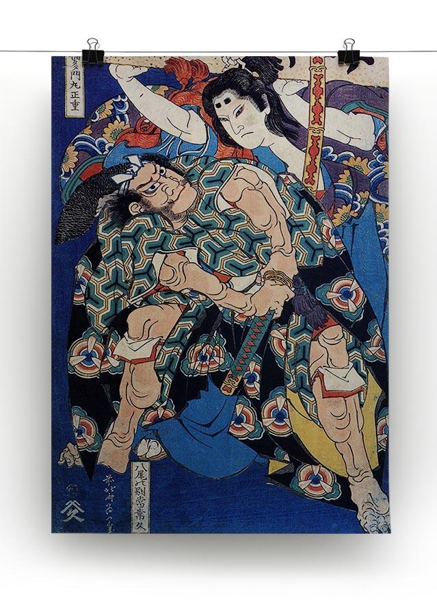 Kusunuki Tamonmaru by Hokusai Canvas Print or Poster - Canvas Art Rocks - 2