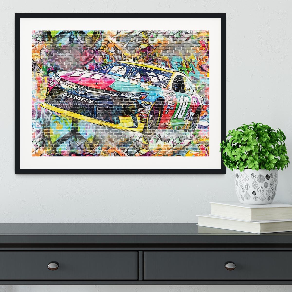 Kyle Busch Nascar Camry Framed Print - Canvas Art Rocks - 1