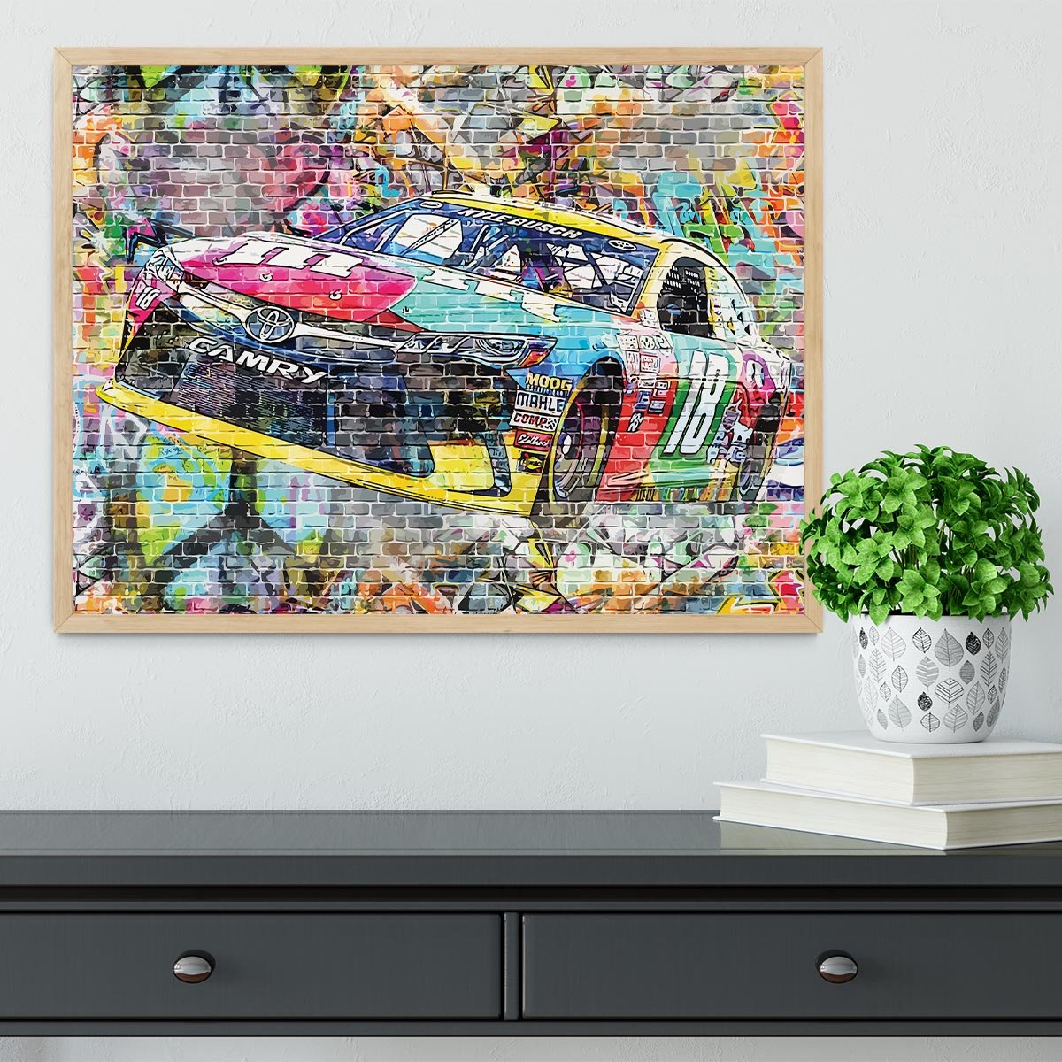 Kyle Busch Nascar Camry Framed Print - Canvas Art Rocks - 4