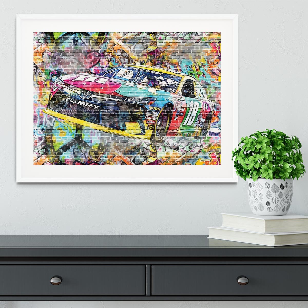 Kyle Busch Nascar Camry Framed Print - Canvas Art Rocks - 5