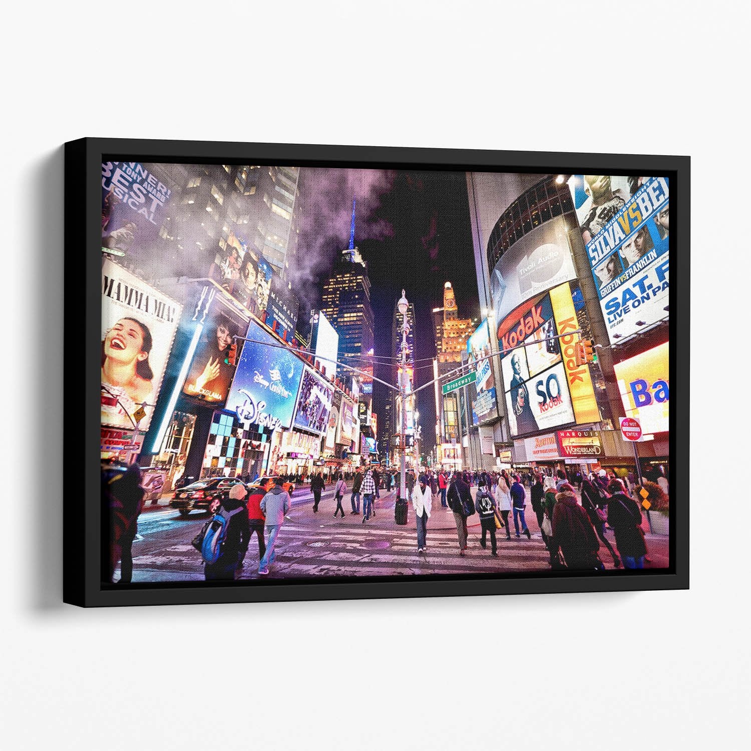 LED signs Broadway Theaters Floating Framed Canvas