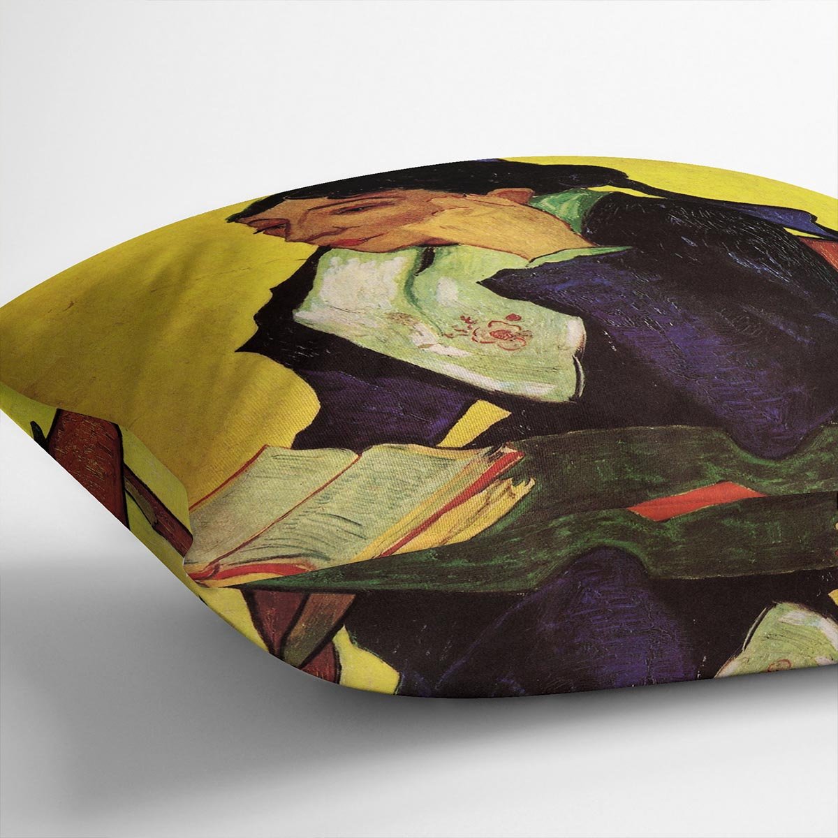 L'Arlesienne Madame Ginoux with Books by Van Gogh Throw Pillow