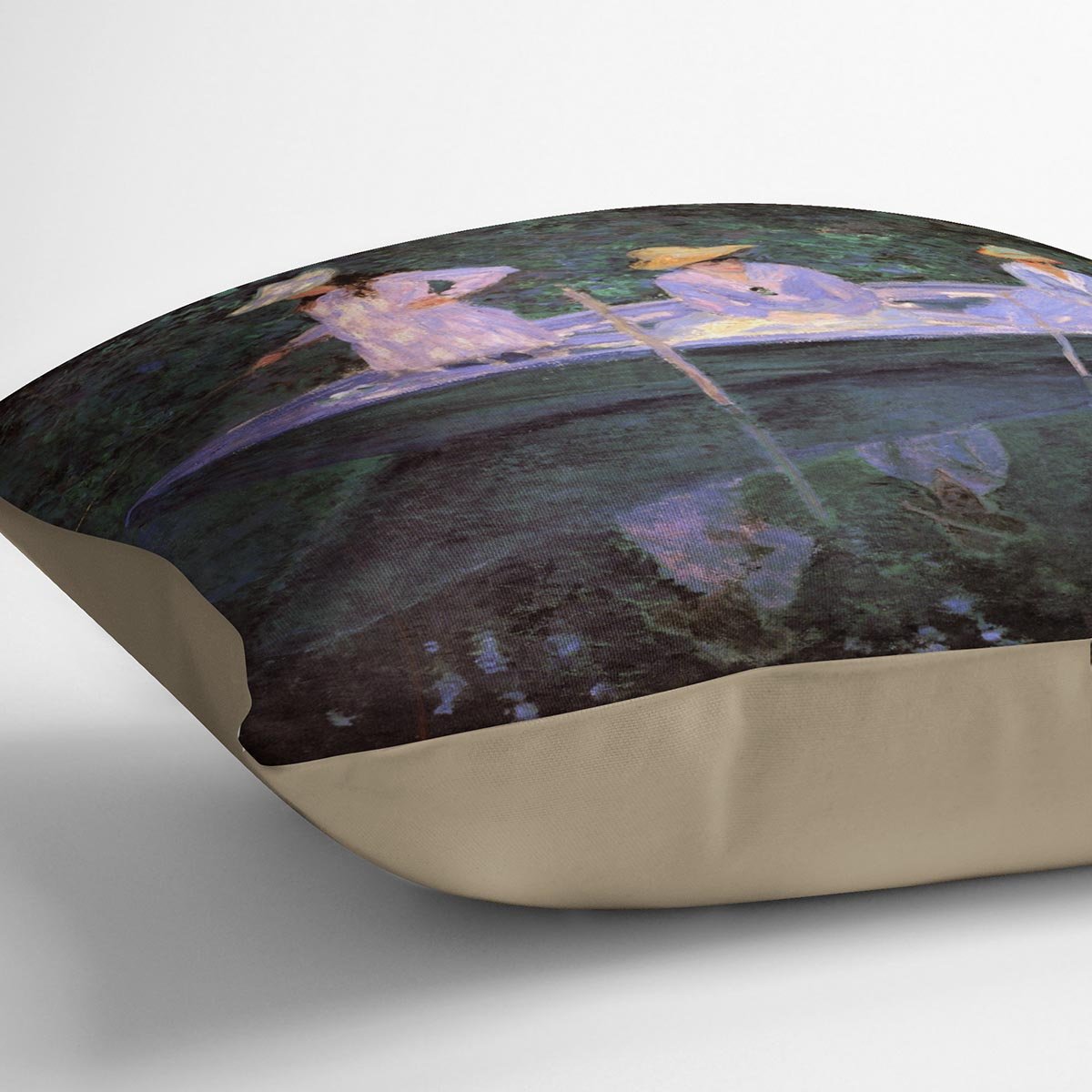 La Barque at Giverny by Monet Throw Pillow