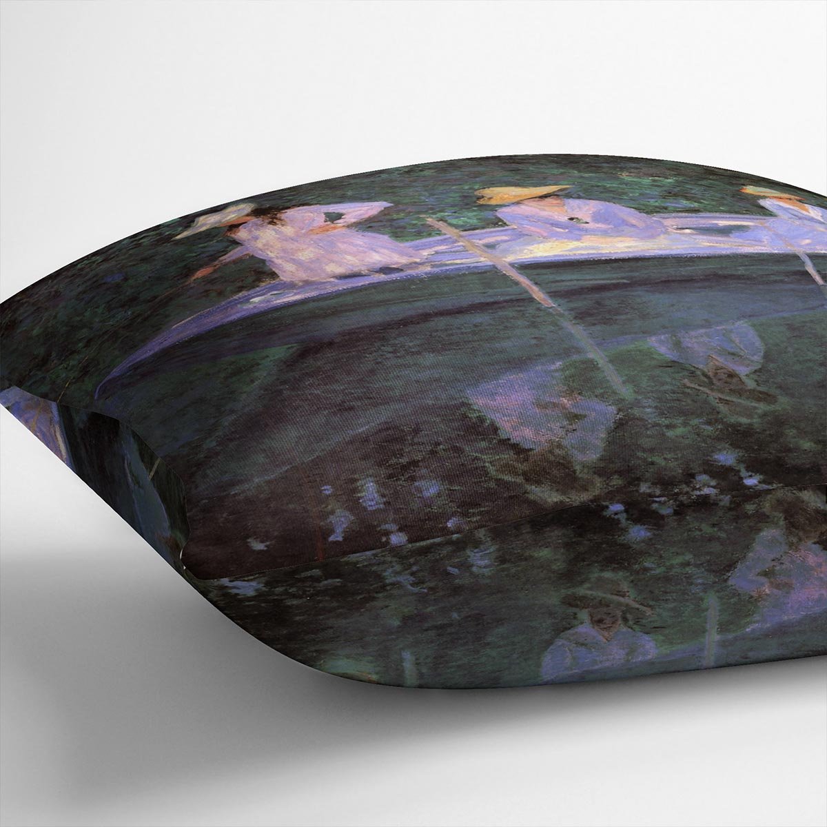La Barque at Giverny by Monet Throw Pillow