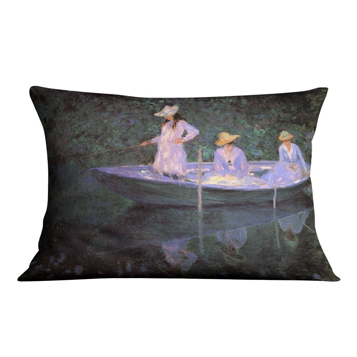 La Barque at Giverny by Monet Throw Pillow