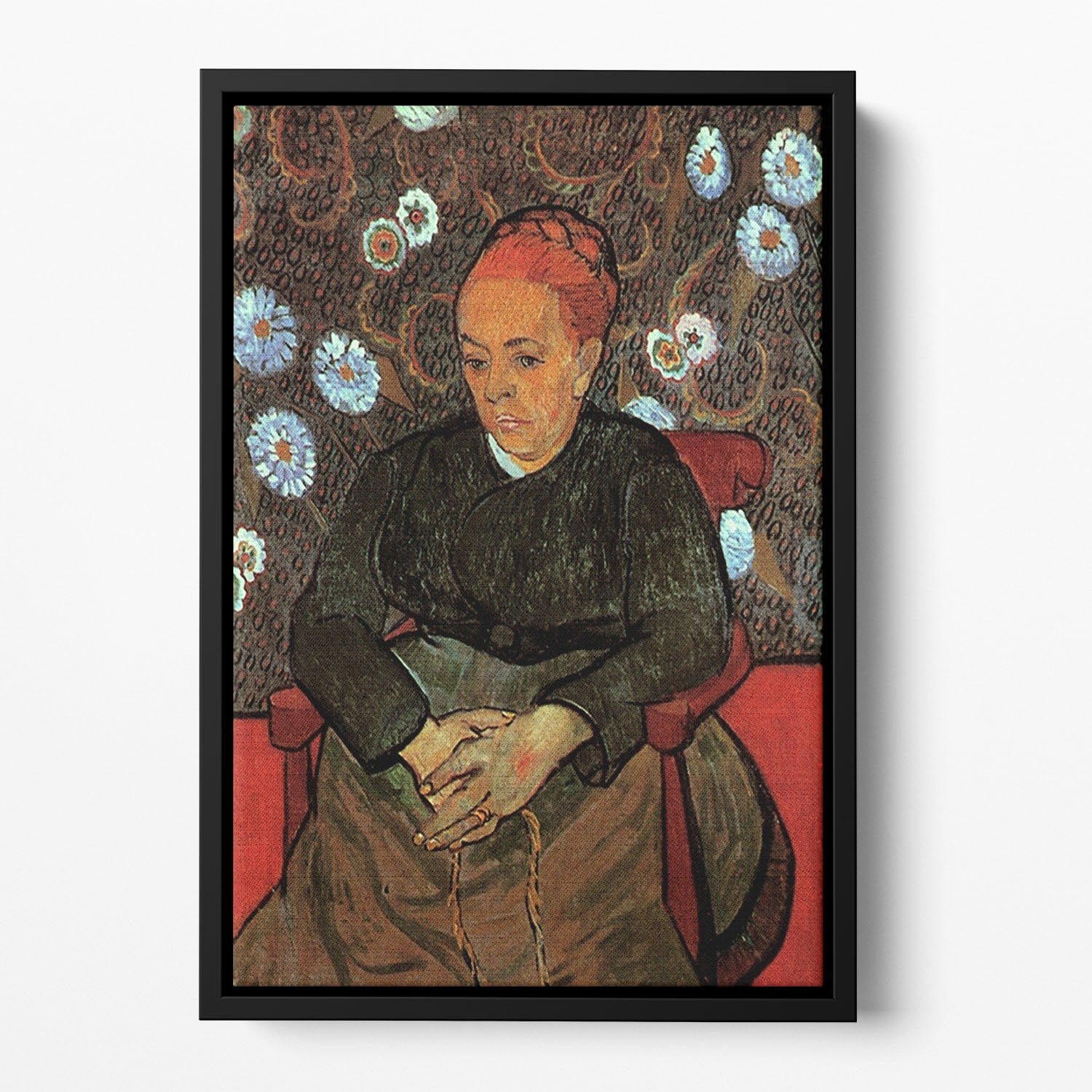 La Berceuse Augustine Roulin 2 by Van Gogh Floating Framed Canvas