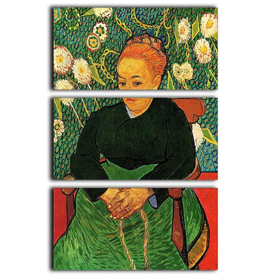 La Berceuse Augustine Roulin by Van Gogh 3 Split Panel Canvas Print - Canvas Art Rocks - 1