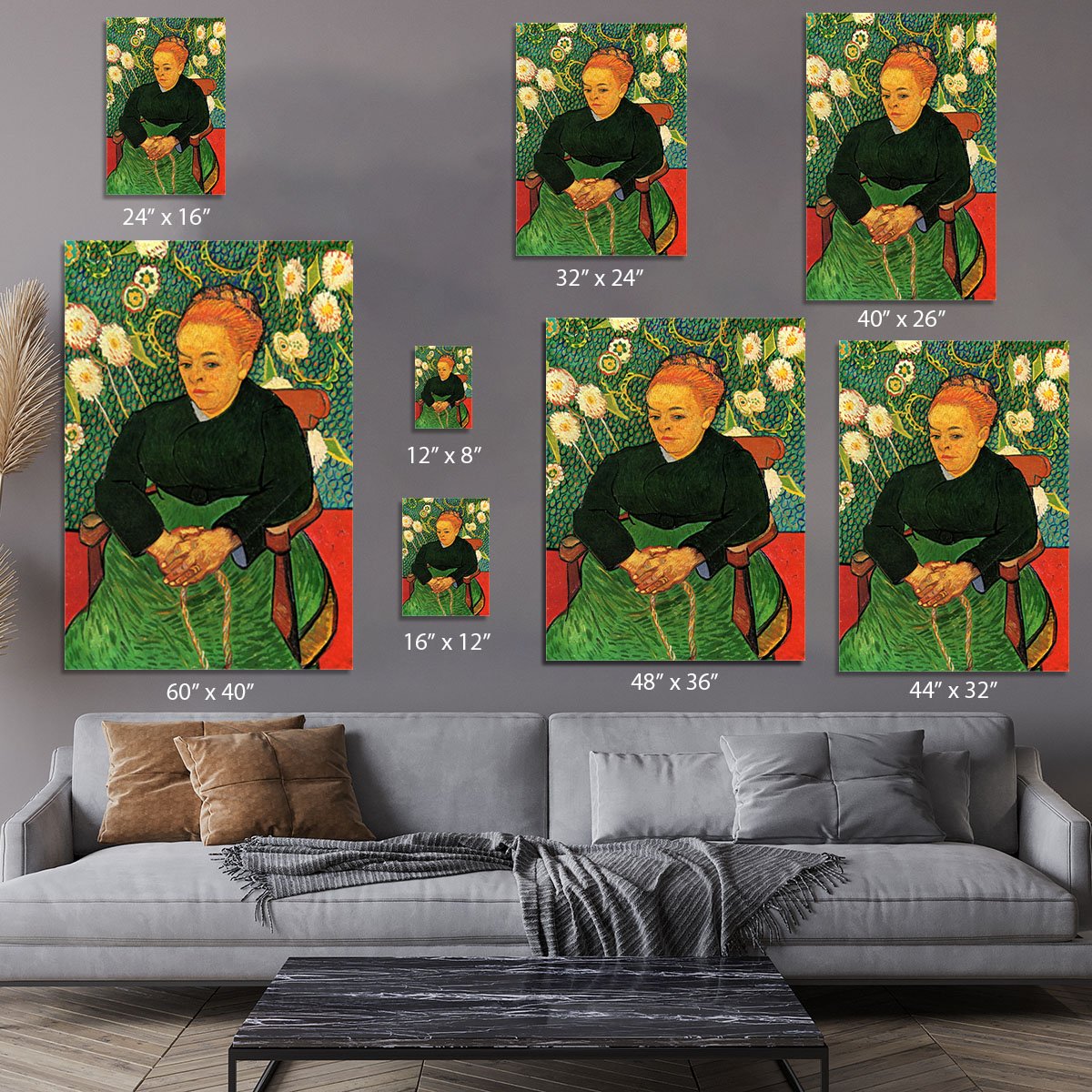 La Berceuse Augustine Roulin by Van Gogh Canvas Print or Poster