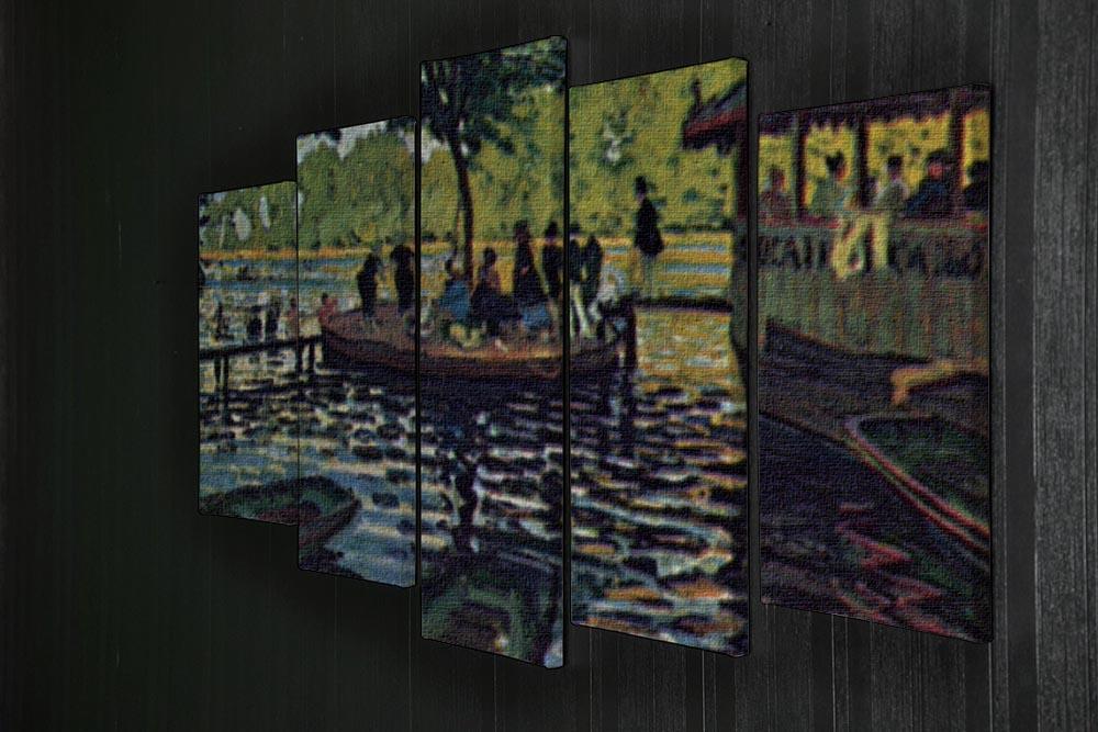 La Grenouillare by Monet 5 Split Panel Canvas - Canvas Art Rocks - 2