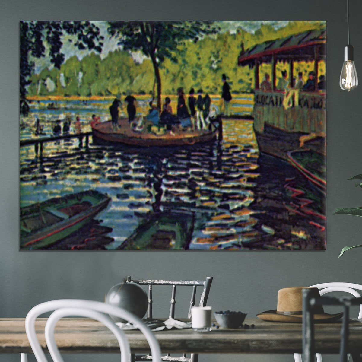 La Grenouillare by Monet Canvas Print or Poster