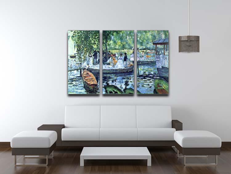 La Grenouillere1 by Renoir 3 Split Panel Canvas Print - Canvas Art Rocks - 3