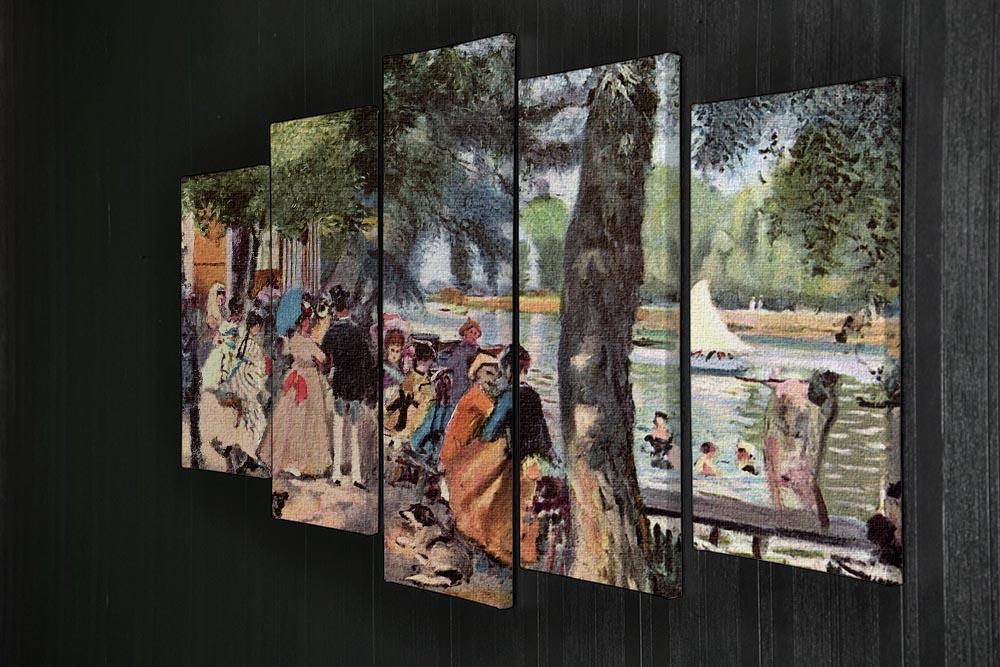 La Grenouillere by Renoir 5 Split Panel Canvas - Canvas Art Rocks - 2