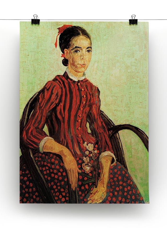 La Mousme Sitting by Van Gogh Canvas Print & Poster - Canvas Art Rocks - 2