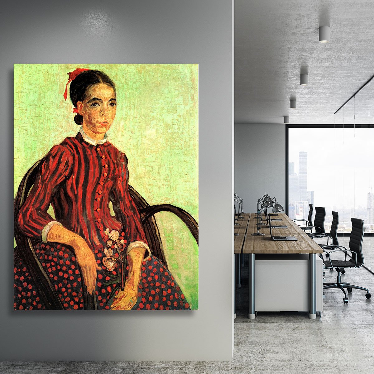 La Mousme Sitting by Van Gogh Canvas Print or Poster