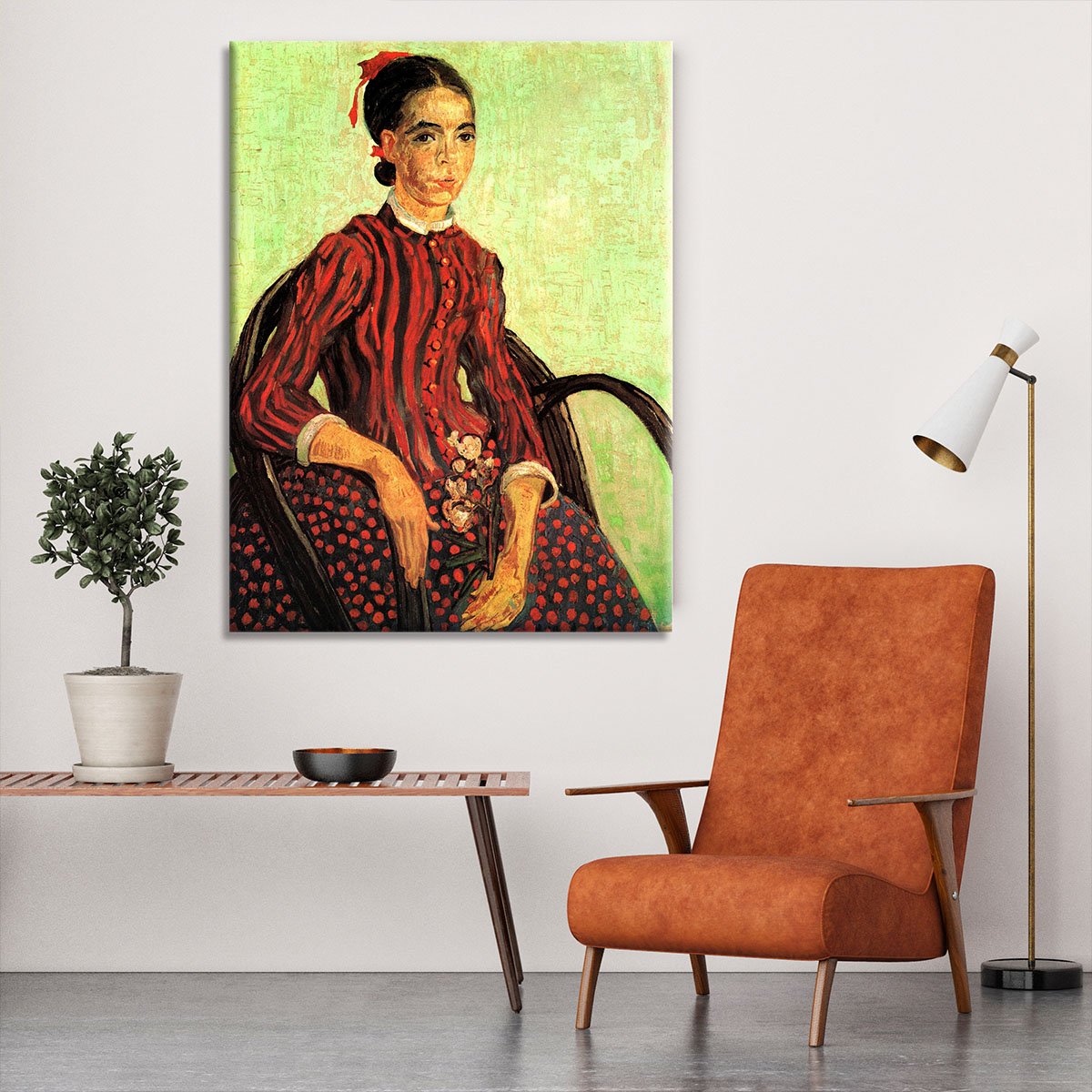 La Mousme Sitting by Van Gogh Canvas Print or Poster