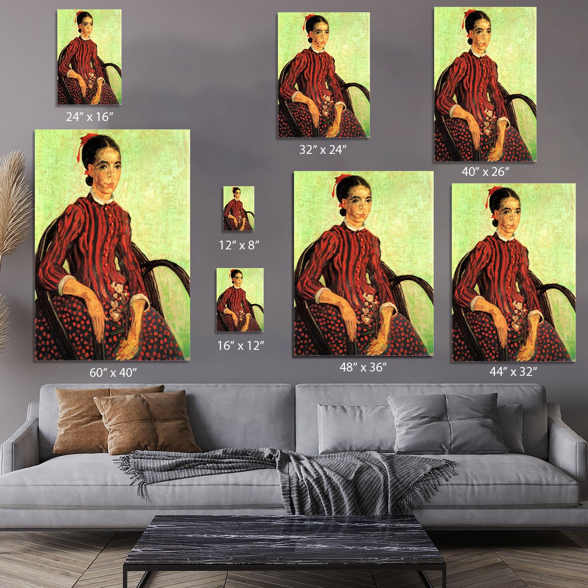 La Mousme Sitting by Van Gogh Canvas Print or Poster