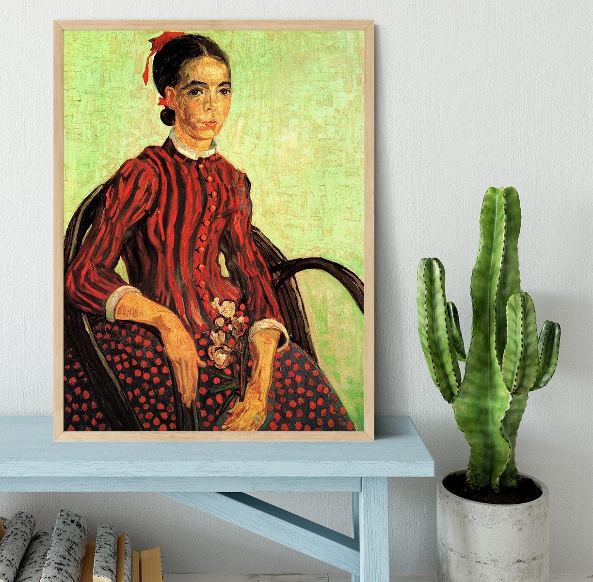La Mousme Sitting by Van Gogh Framed Print - Canvas Art Rocks - 4