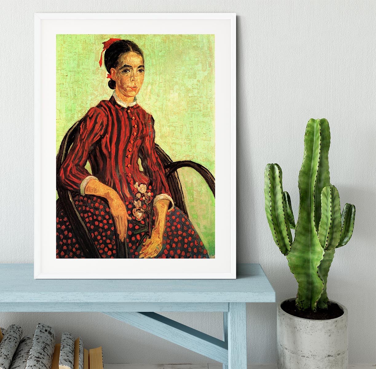 La Mousme Sitting by Van Gogh Framed Print - Canvas Art Rocks - 5