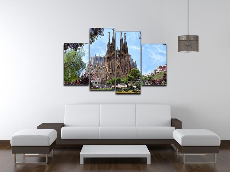La Sagrada Familia 4 Split Panel Canvas  - Canvas Art Rocks - 3