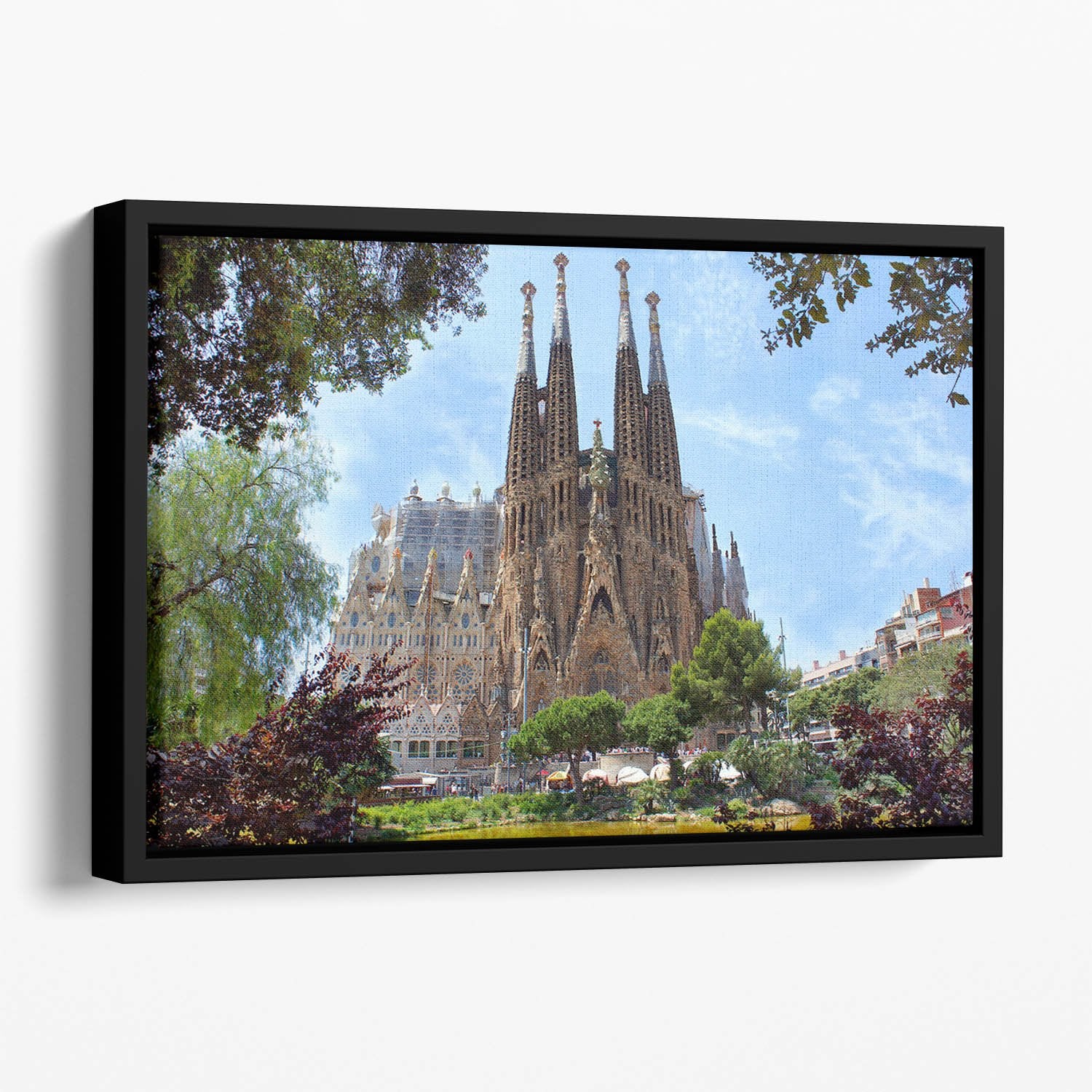 La Sagrada Familia Floating Framed Canvas
