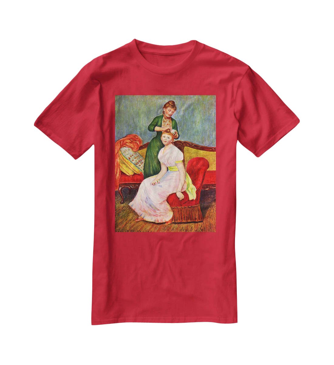 La coiffure by Renoir T-Shirt - Canvas Art Rocks - 4