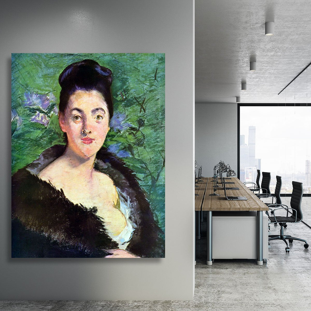 Lady in Fur by Manet Canvas Print or Poster