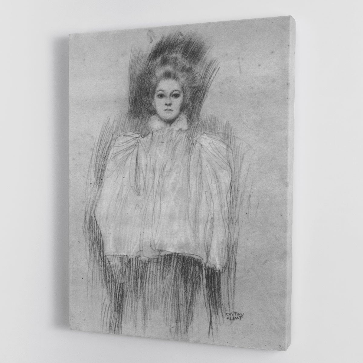 Lady in cape by Klimt Canvas Print or Poster