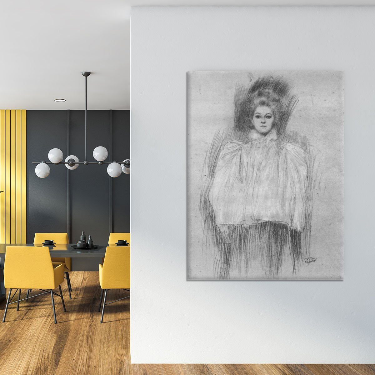 Lady in cape by Klimt Canvas Print or Poster