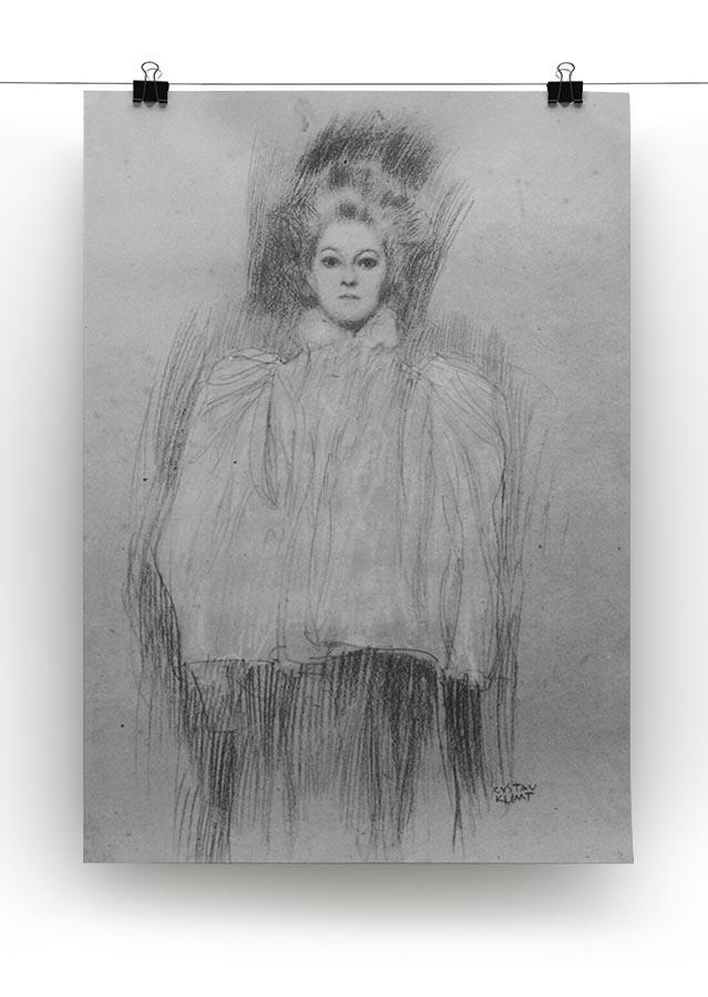 Lady in cape by Klimt Canvas Print or Poster - Canvas Art Rocks - 2