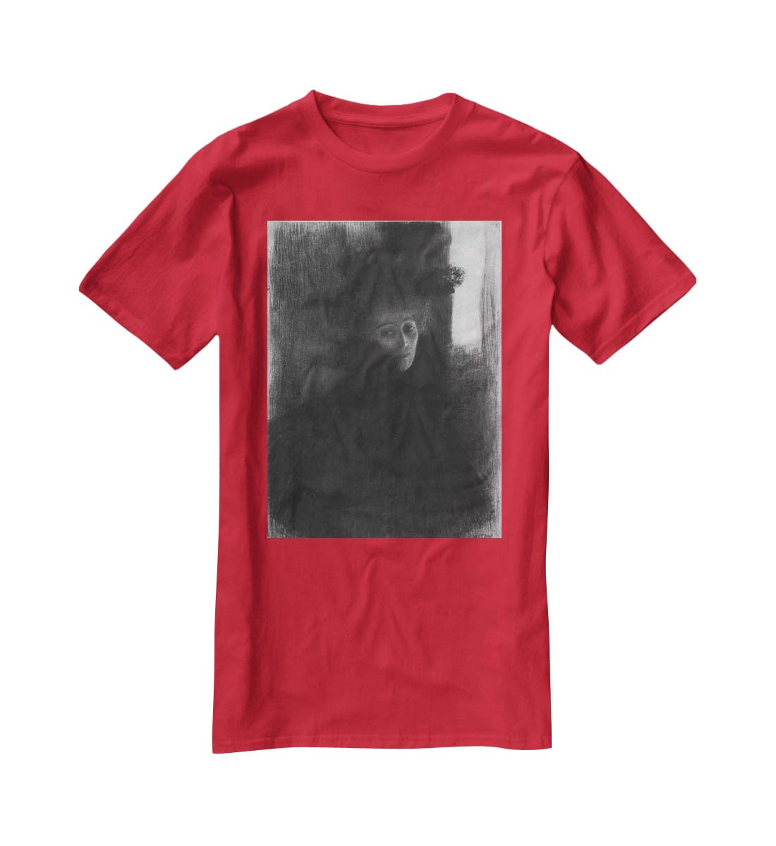 Lady in hat and cape by Klimt T-Shirt - Canvas Art Rocks - 4