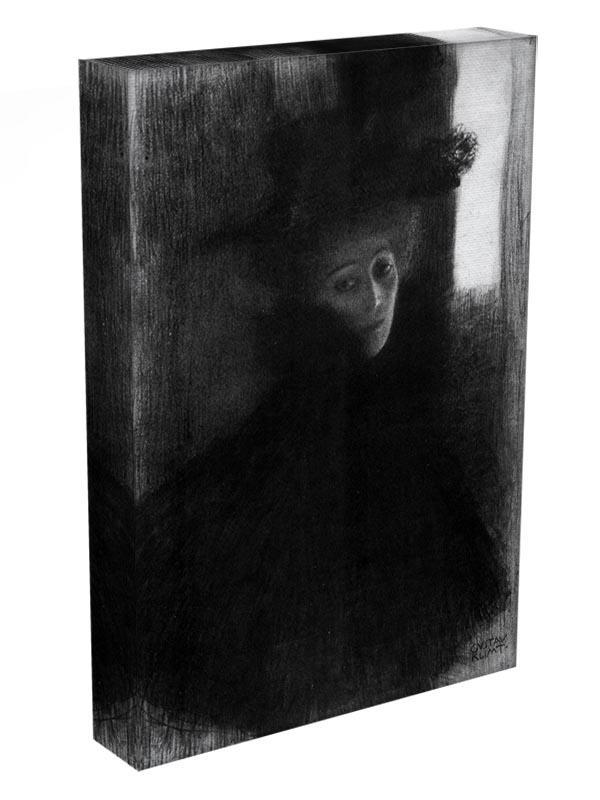 Lady with a hat and Cape by Klimt Canvas Print or Poster - Canvas Art Rocks - 3