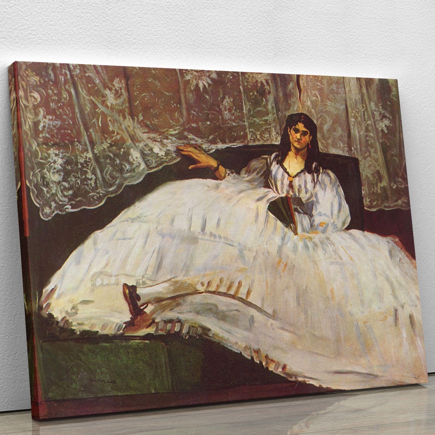 Lady with fan by Manet Canvas Print or Poster