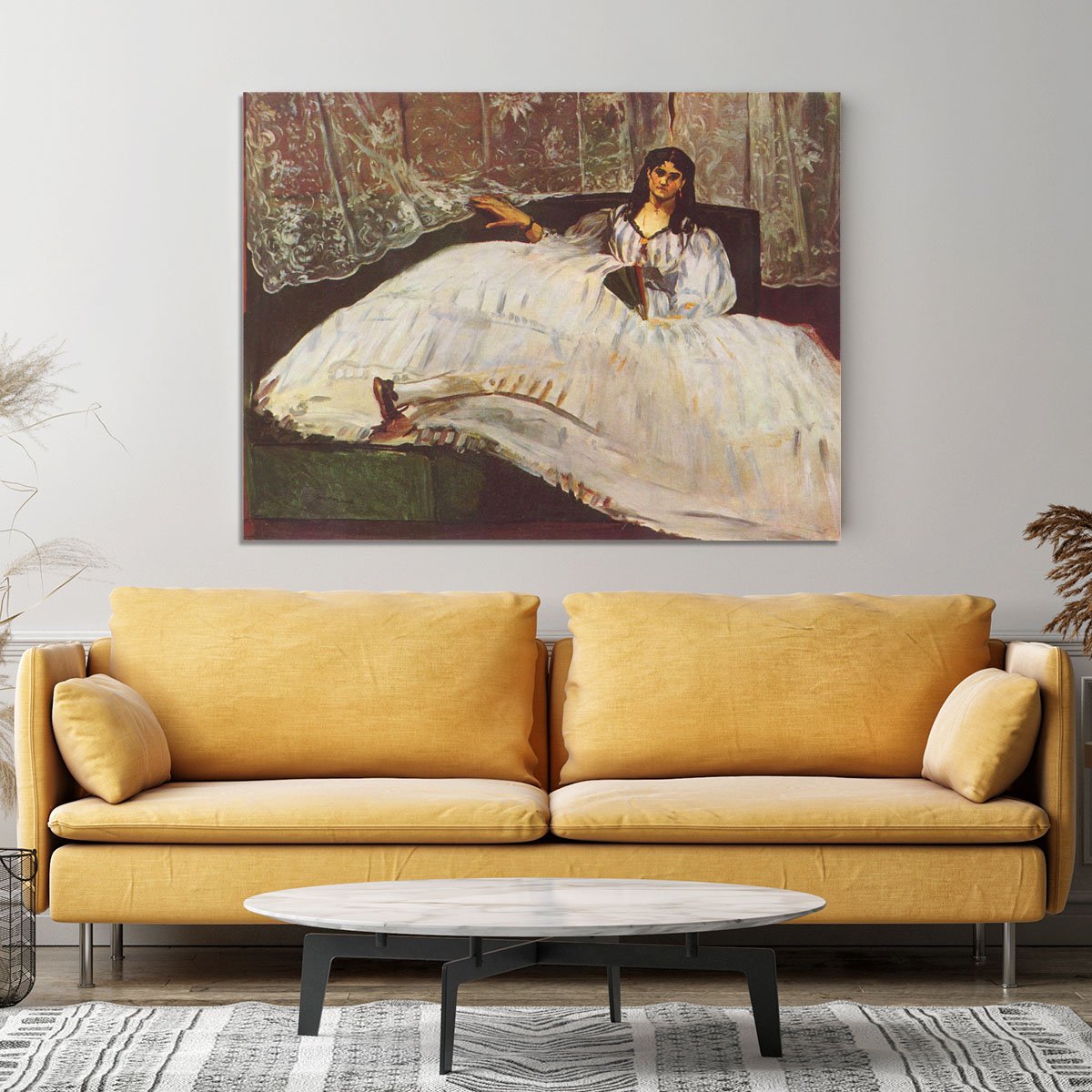 Lady with fan by Manet Canvas Print or Poster