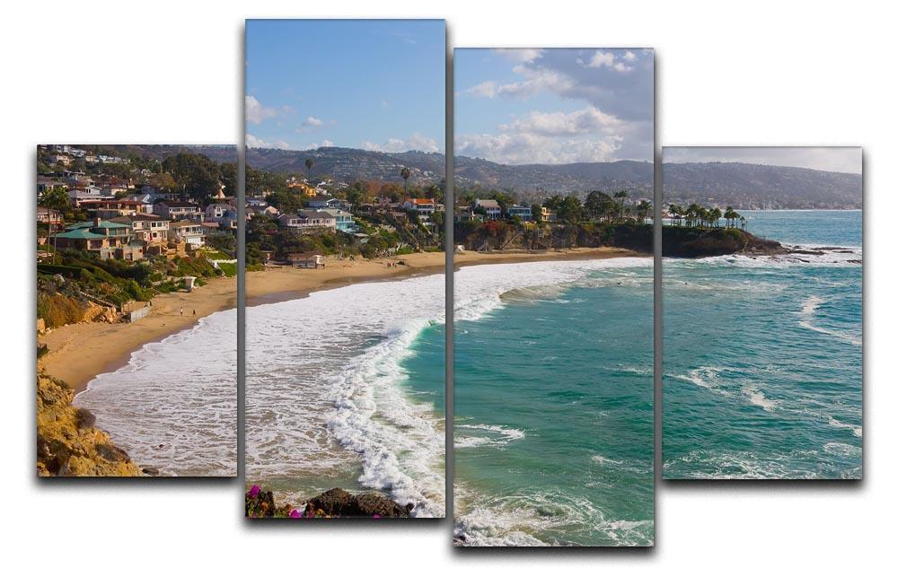 Laguna Beach Crescent Cove 4 Split Panel Canvas - Canvas Art Rocks - 1