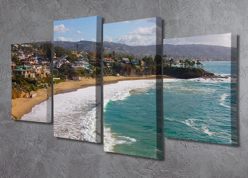 Laguna Beach Crescent Cove 4 Split Panel Canvas - Canvas Art Rocks - 2