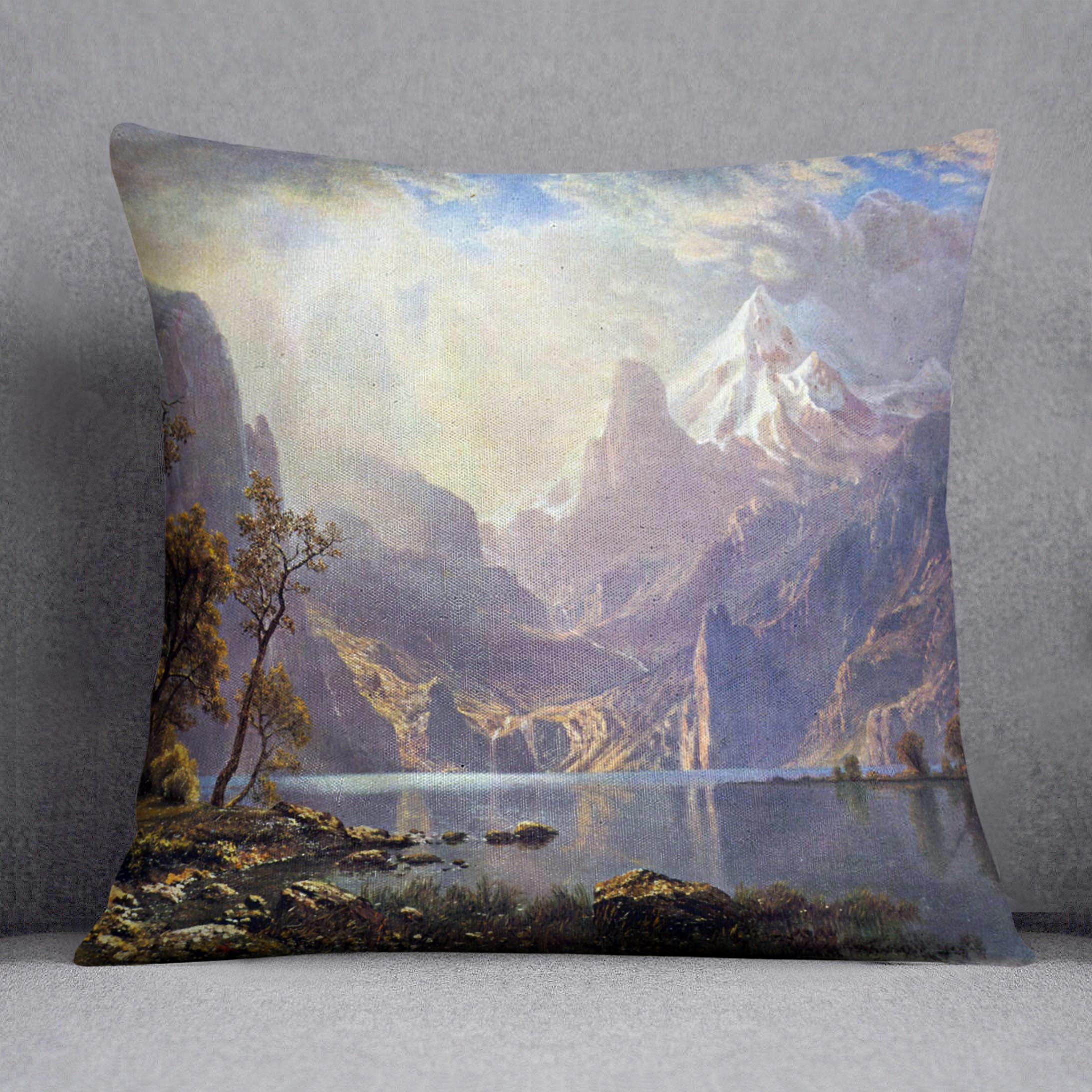 Lake Tahoe by Bierstadt Cushion - Canvas Art Rocks - 1