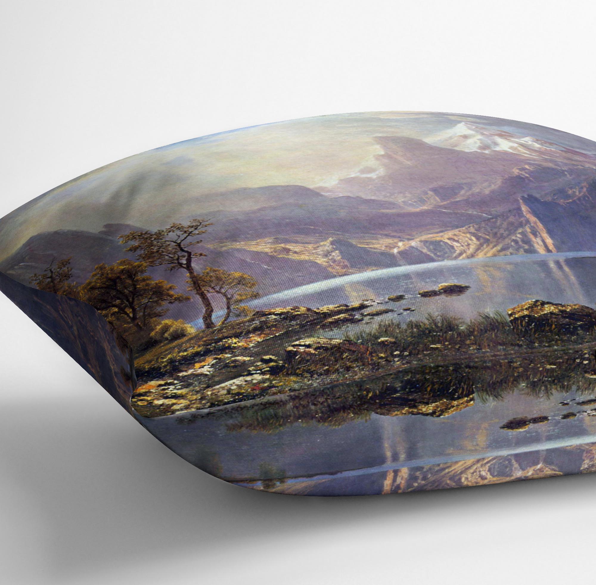 Lake Tahoe by Bierstadt Cushion - Canvas Art Rocks - 3