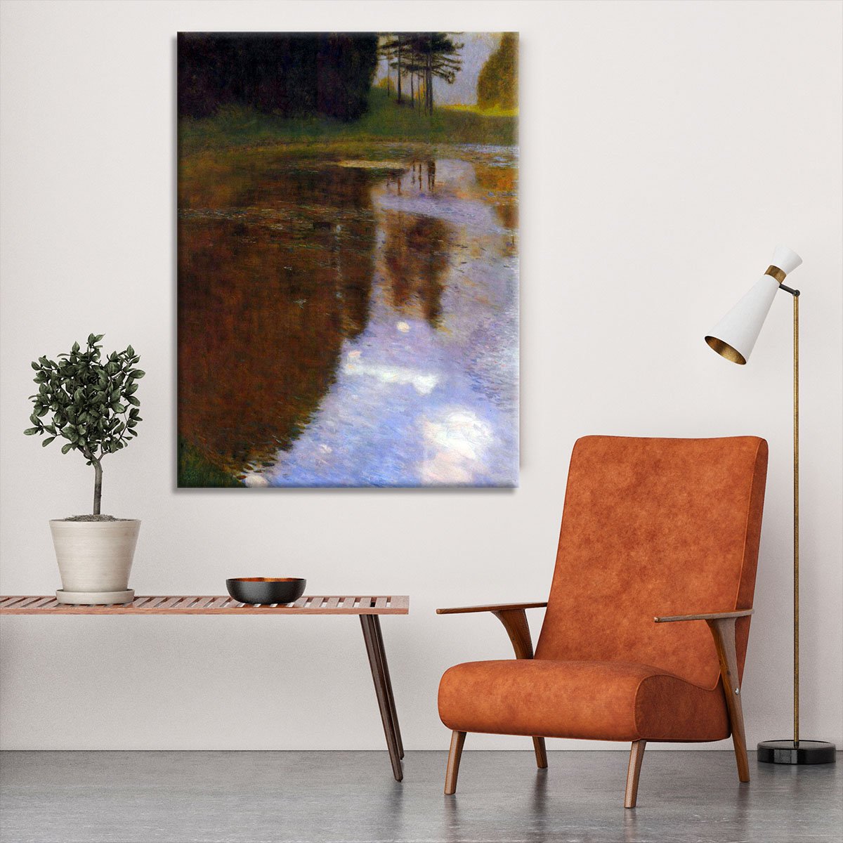 Lake in front of the Castle by Klimt Canvas Print or Poster