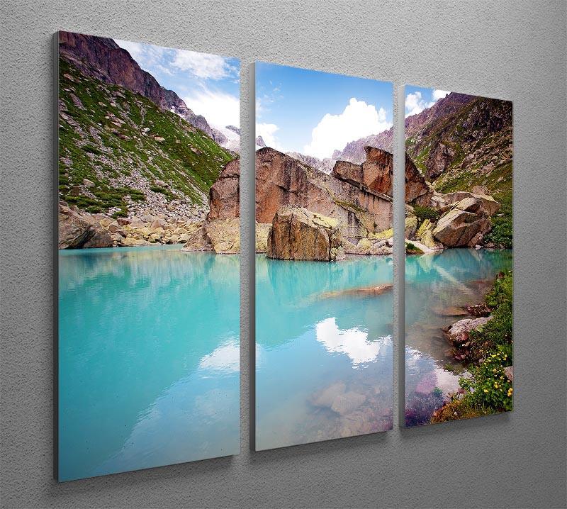 Lake mountains 3 Split Panel Canvas Print - Canvas Art Rocks - 2