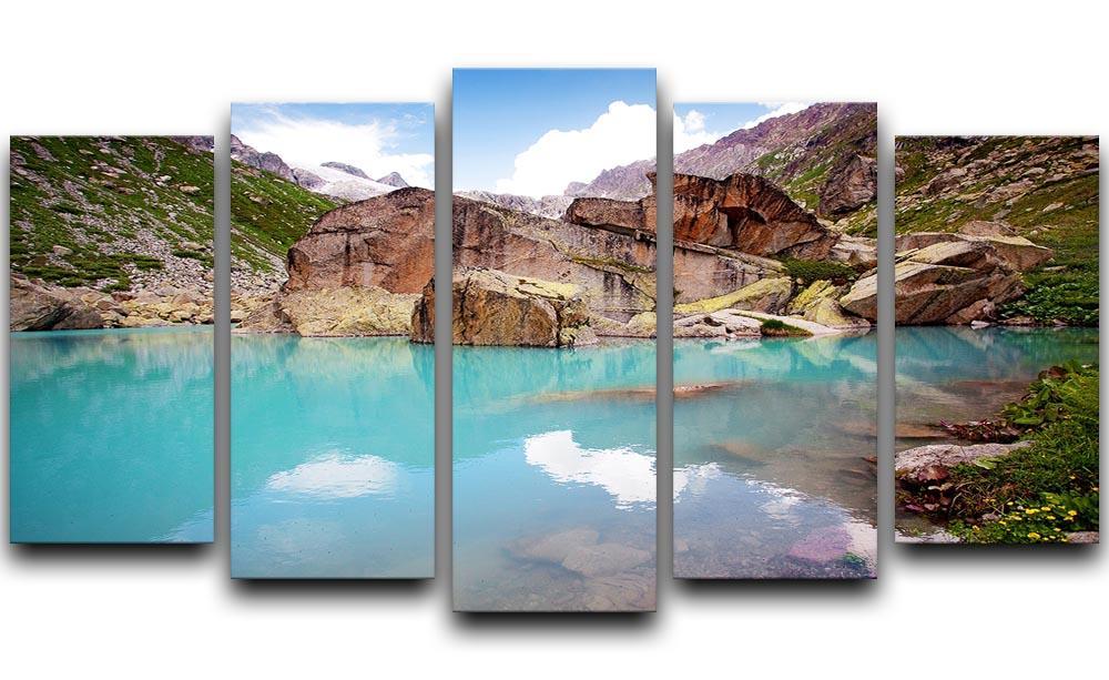 Lake mountains 5 Split Panel Canvas  - Canvas Art Rocks - 1