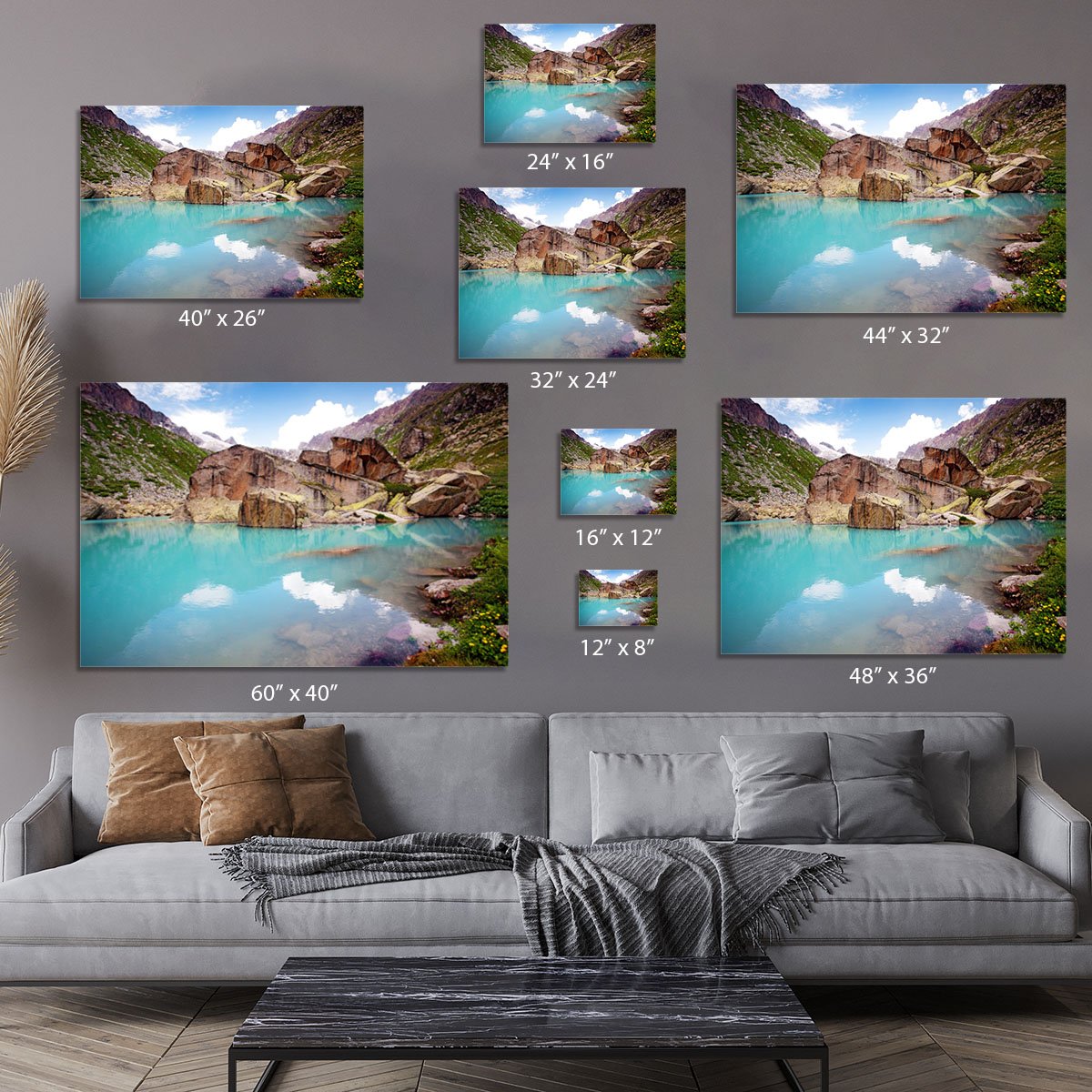 Lake mountains Canvas Print or Poster
