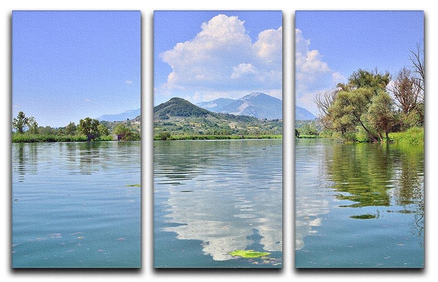 Lake of Posta Fibreno 3 Split Panel Canvas Print - Canvas Art Rocks - 1