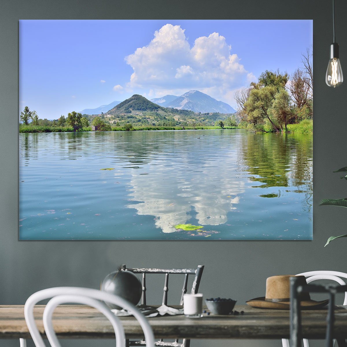 Lake of Posta Fibreno Canvas Print or Poster